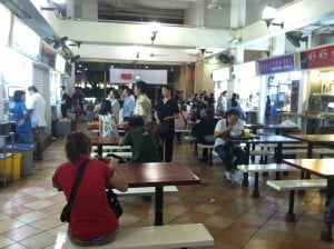 Dinner at a hawker centre