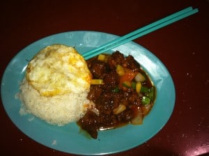 Sweet and sour pork with rice!