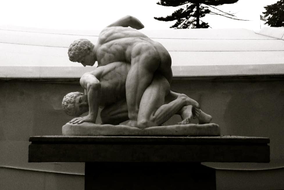 One of the comically erotic statues along the main street of 18 de Septiembre