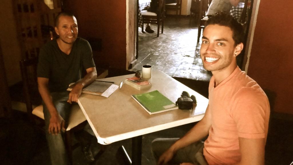 David with his Spanish teacher in Guatemala 