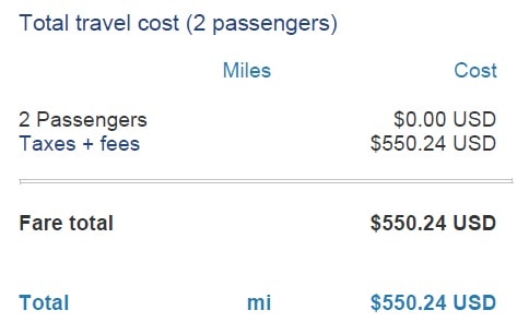 RTW flight cost with airline miles