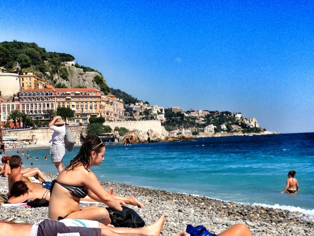 At the beach in Nice