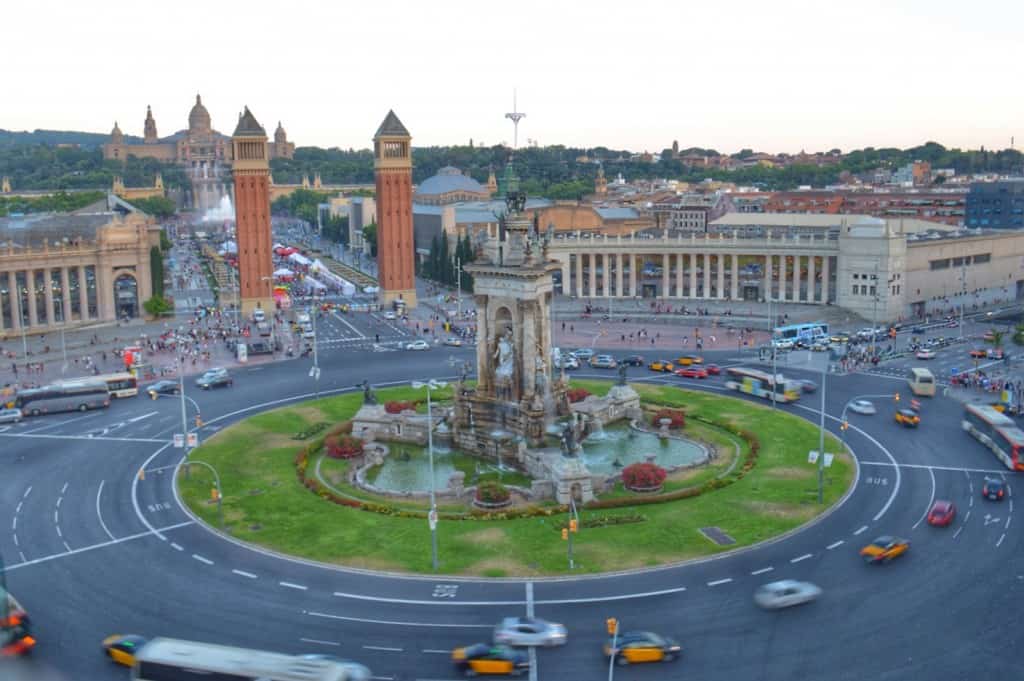 View of Plaça d'Espanya from Abrassame