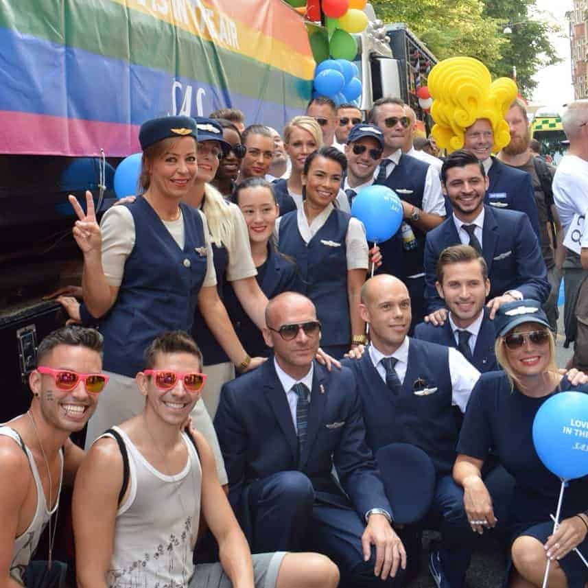 Taking a pose with the SAS flight crew prior to the parade